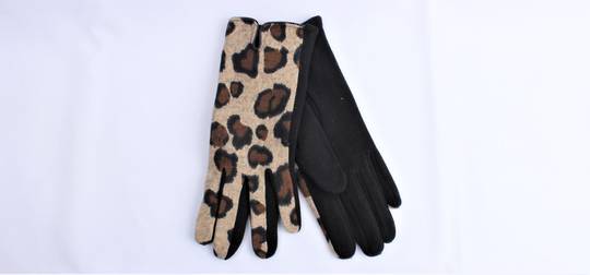 Shackelford animal print  glove brown Style; S/LK4961BRN